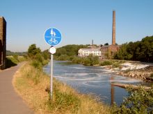 De Kaiser- en Ruhrfietsroute langs elke rivierzijde...